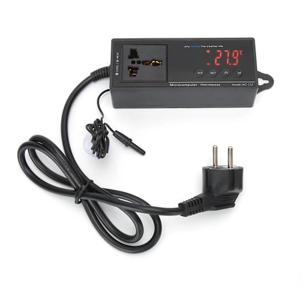 Digital temperaturregulator termostat för reptilinkubator växthus akvarium EU-kontakt 220V