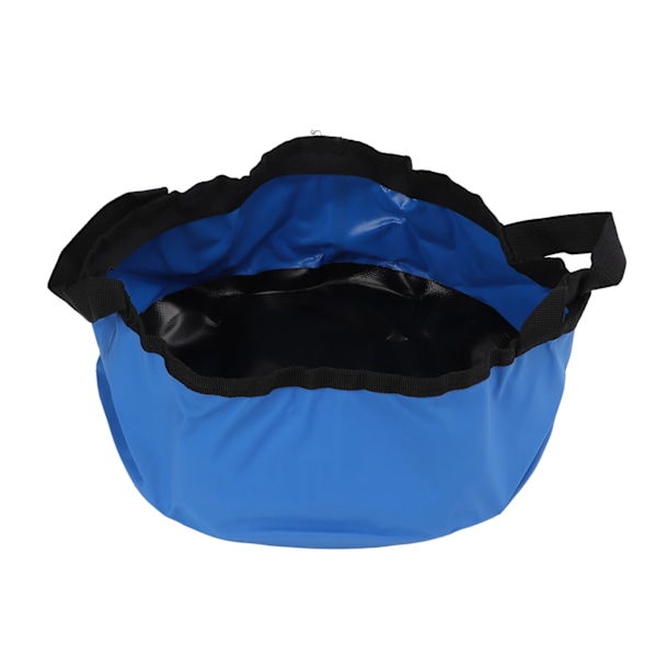 Hopfällbar hink med handtag Lättvikts hopfällbar vattenbehållare Tjock PVC tvättfat för camping Vandring FiskeBlå 7,5L