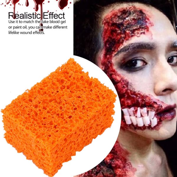 FX Blod Ar Stubbe Effekt Sår Makeup Stipple Svamp til Halloween Jul (Lille Hul)