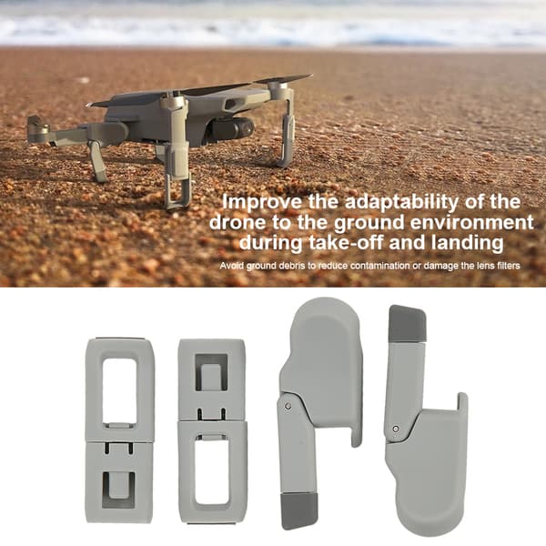 Drönare Förhöjda Landningsställ Benstöd Skyddsförlängningar Passar för DJI Mavic Mini Grå