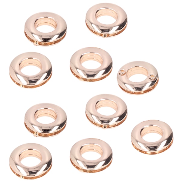 10 st ögonknappar i metall med slät yta, utsökt hög hårdhet, öljettkit för gör-det-själv-kläder, väskor, plånböcker, imitation guld