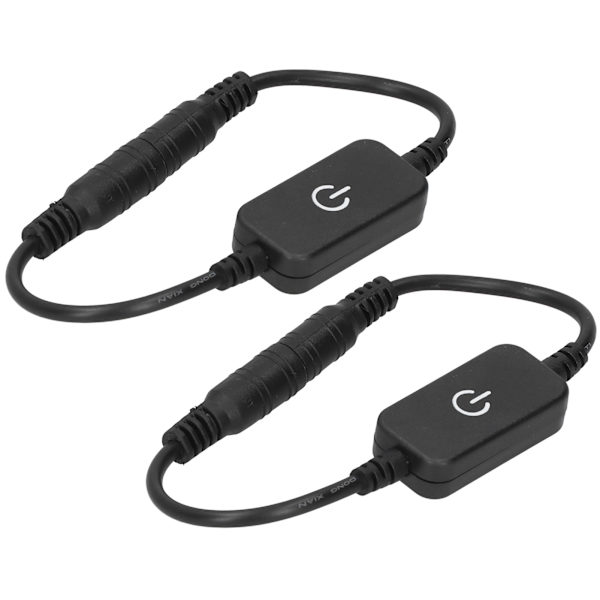 2 stk LED-stripe berøringsdimmer dimming på av bryterkontroller for DC 5V-24V enfarget stripelys