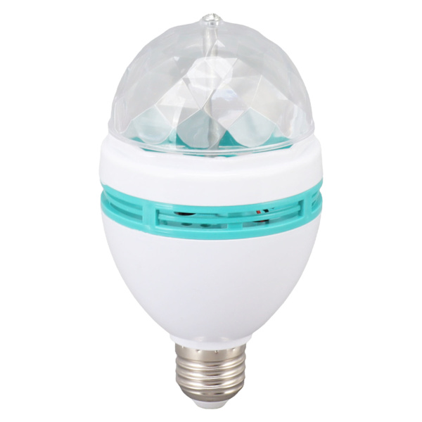 Dansende lyspære E26 sokkel RGB automatisk skiftende sikker stabil ABS PC roterende lyspære for fest bar bryllup 85‑260V