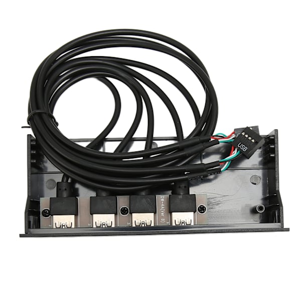 5.25 Tommer USB2.0 Hub Frontpanel Multifunktionelt 4 Porte 19pin Optisk Drev Frontpanel til 5.25 Tommer PC Computer Kabinet