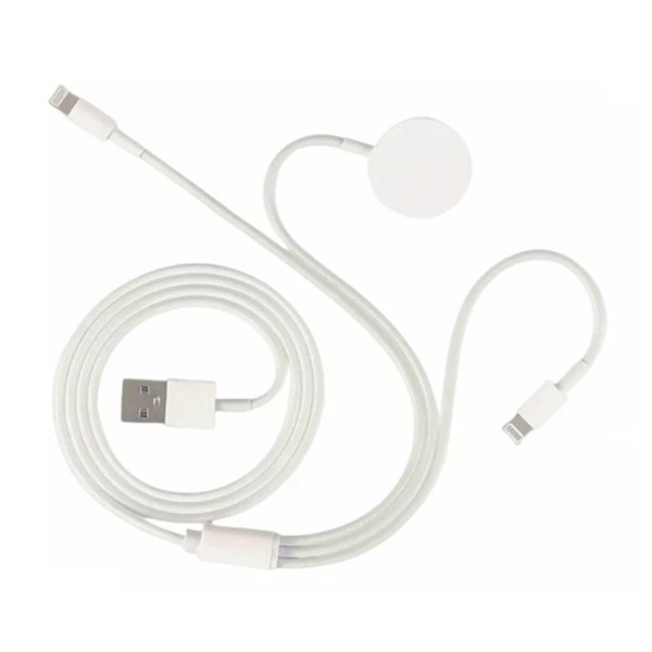 Magnetisk trådlös laddare för IOS Watch 5V 1A, bärbar 3-i-1-laddare i ABS och PC