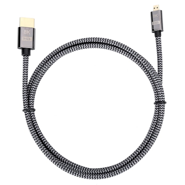 Micro HDMI til HDMI HD videokabel flettet net computerforbindelsestilbehør 1,5 meter