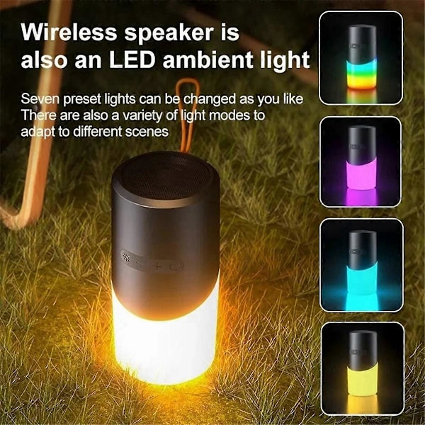 Utomhus Subwoofer Bluetooth Högtalare IPX5 Vattentät Grön