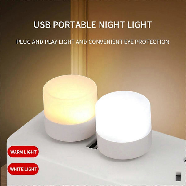 12 stk. Mini USB-stiklampe 5V Super Bright Øjenbeskyttelsesboglampe, A