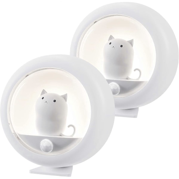 Oppladbar Induksjons LED Nattlampe 2 stk Sett Automatisk Baby Nattlys Søt Form for Barnerom