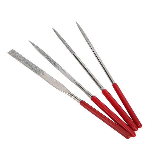 4st Multi fil Smycken Polering Bearbetning Träsnideri Metall Handfil Set