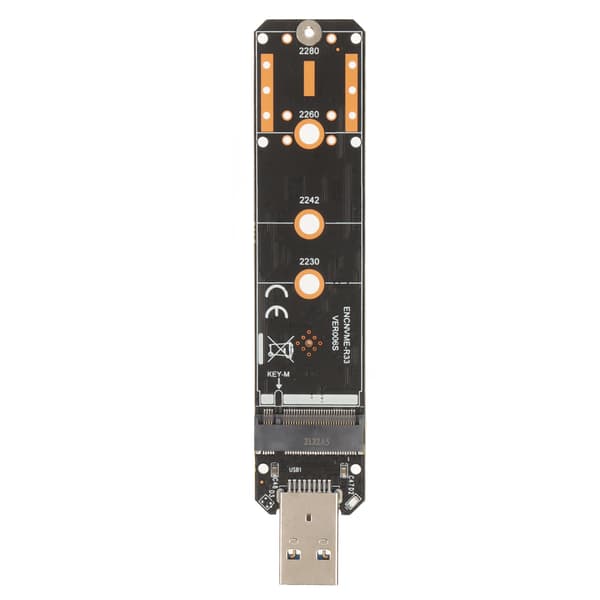 NVMe-USB-sovitin Plug and Play kannettava SSD 10 Gbps USB 3.2 Gen 2 -silta M.2 NVME USB -sovitin musta