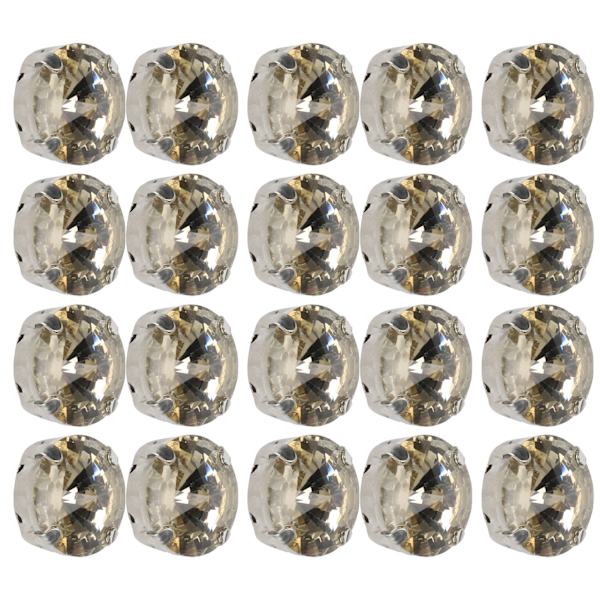 20 kpl DIY-kynsitimantteja hääpukuun retro muoti käsityö lasivaatteiden koristeet 17 mm vaaleanruskea pyöreä lasikynsitimantti