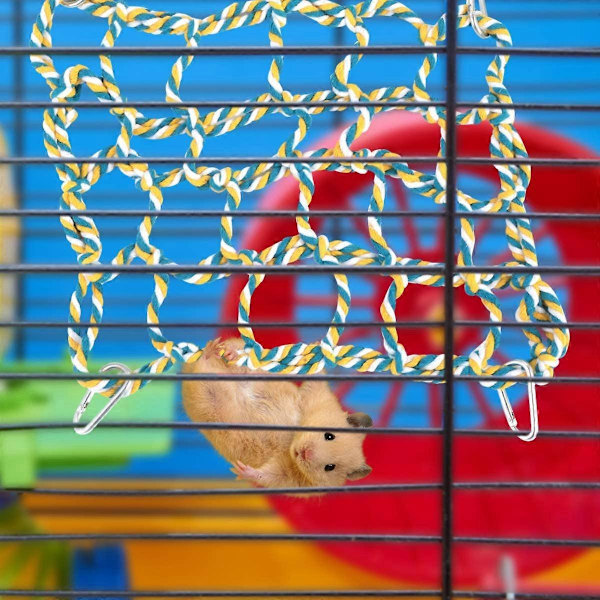 Kæledyrs Bomuldsreb Net Klatre Hængenet Rotte Og Fritte Hængekøje Til Hamster Frittebur