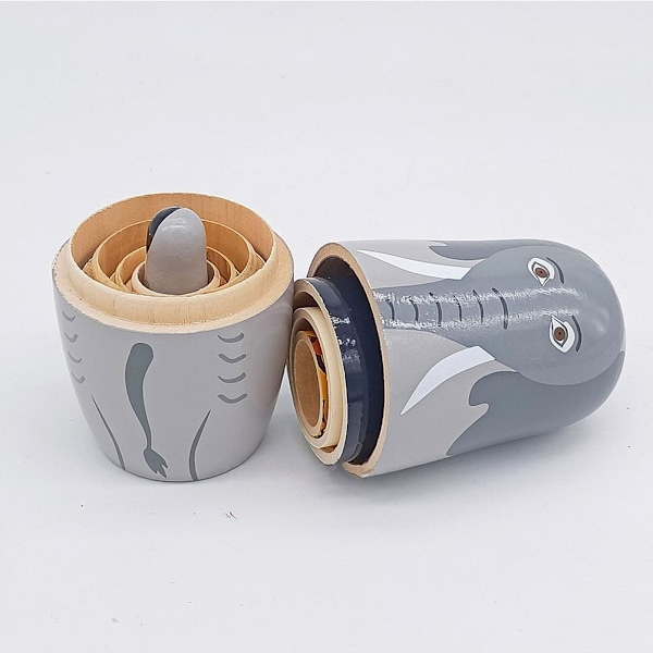 Trädjur Nesting Dolls 5 Lager Ryska Nesting Dolls Present för Barn Vuxna