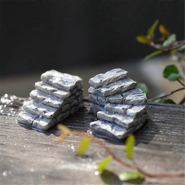 2 stk., 2 stilarter Miniature Trapper Havearbejde Eventyrhave Miniature Tilbehør Mikro Landskabsdekoration