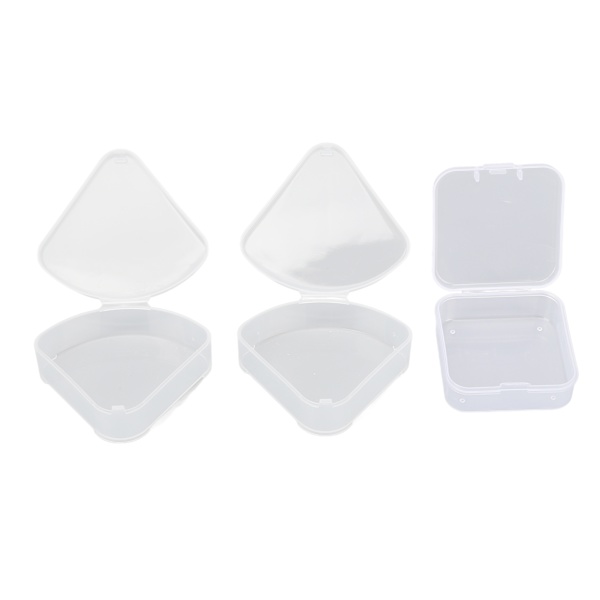 4 stk. Makeup Puff Svamp Holder Etui Forskellig Form Transparent Bærbar Vandtæt Puff Beskyttende Beholder