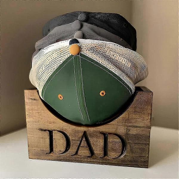 Wooden Hat Rack, Baseball Cap Storage Rack, Home Decor, Gift Khaki
