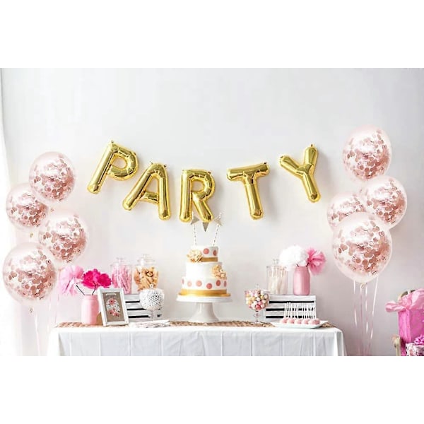60 Stykker Konfettiballong 30cm Klar Konfetti Helium Latex Ballonger for Barn Jente Kvinner Bursdag Bryllup Babyshower Dåp Festdekorasjon