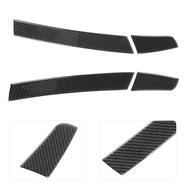 4 stk. konsoll armlene side deksel karbonfiber trim klistremerke passer for Prius 2012-2015