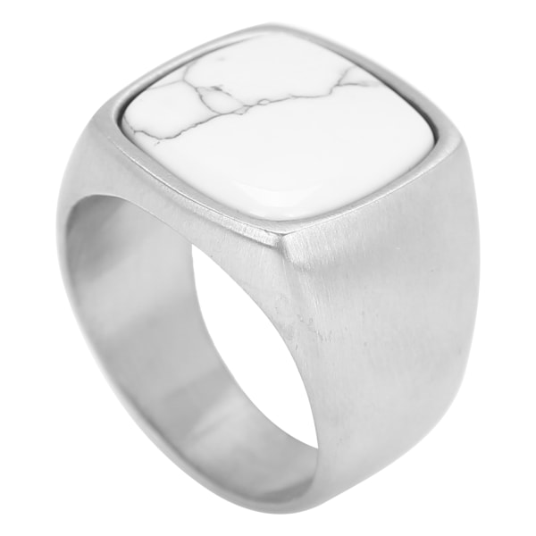 Ring i rostfritt stål Klassisk stålfärg Fashionabla fingerring smycken tillbehör för män White Pine