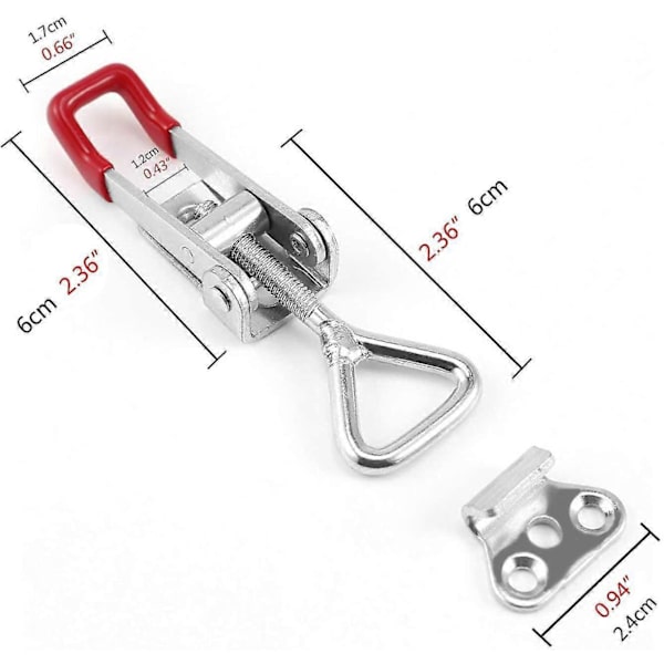4-pack Dragspärrar Justerbart Lås Snabbkoppling Klämma Spännspak 100kg 220lb Kapacitet Håll Hasp Klämma Kraftig Pu