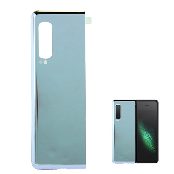 Tyylikäs ja yksinkertainen matkapuhelimen akun lasinen takakansi, takakotelon vaihto Samsung Fold F900 F900F F900U -puhelimeen, hopea