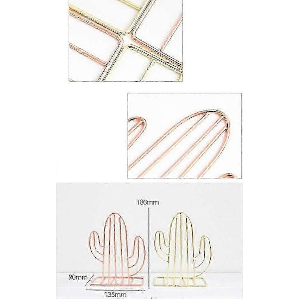 Kreativa minimalistiska bokstöd i metall, justerbar bokhylla, skrivbordsbokstöd - Flamingo, Roséguld