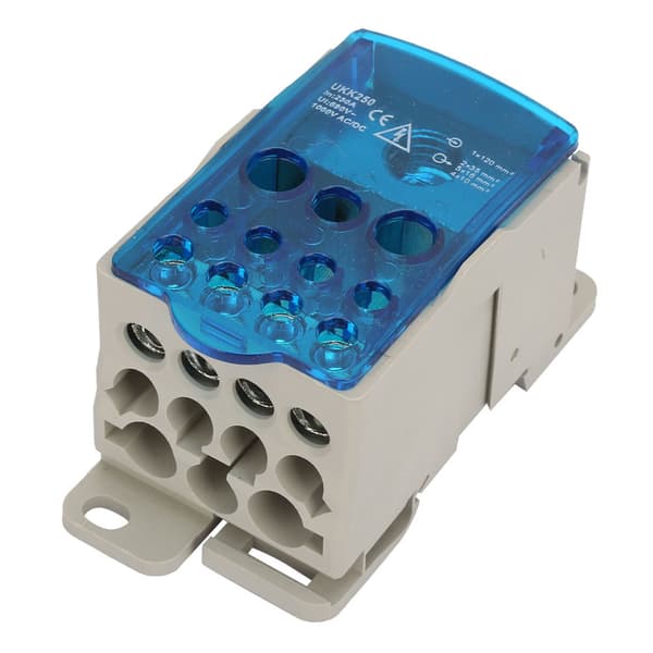 UKK-250A Din-skena kopplingsplint distributionsbox Universal strömfördelningsbox