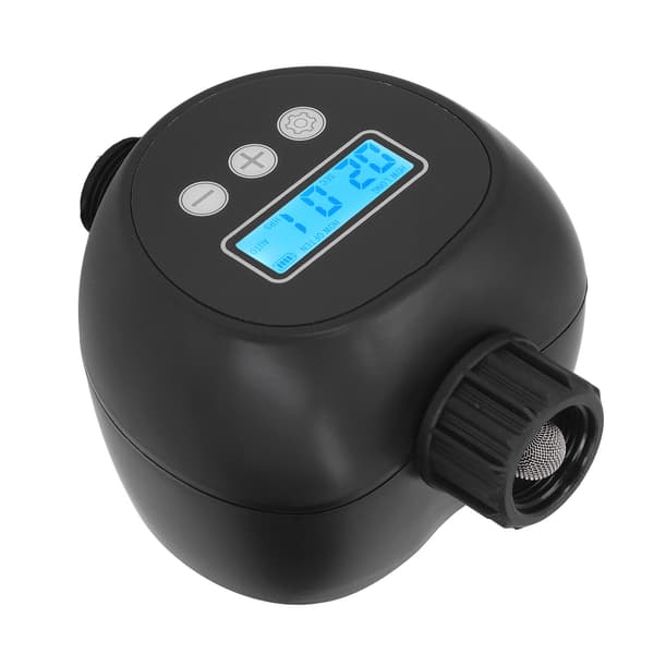 G3/4 Automatisk Vandingscontroller Sort Vandslange Endetimer Havetilbehør med Skærm til Plæne Altan