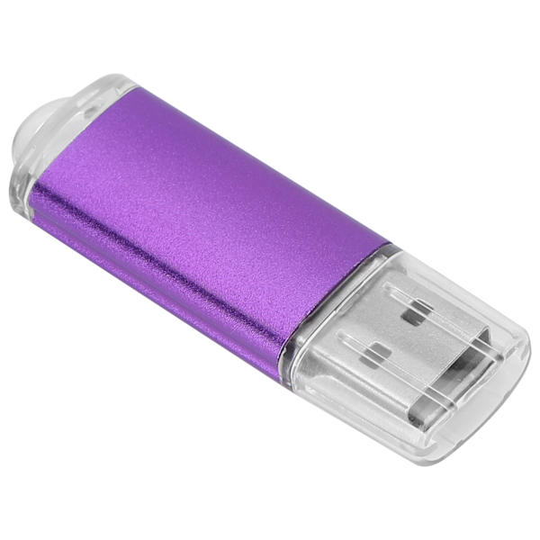 USB Flash Drive Transparent Cover Purple Portable Storage Memory Stick til PC Tablet 16GB