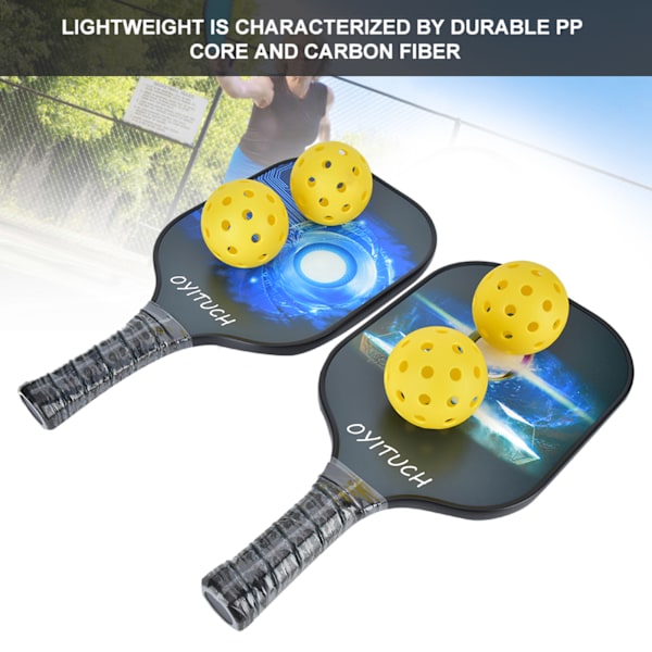 Professionell kolfiber utomhussport bärbar pickleball paddelracket Optimal bollkontroll