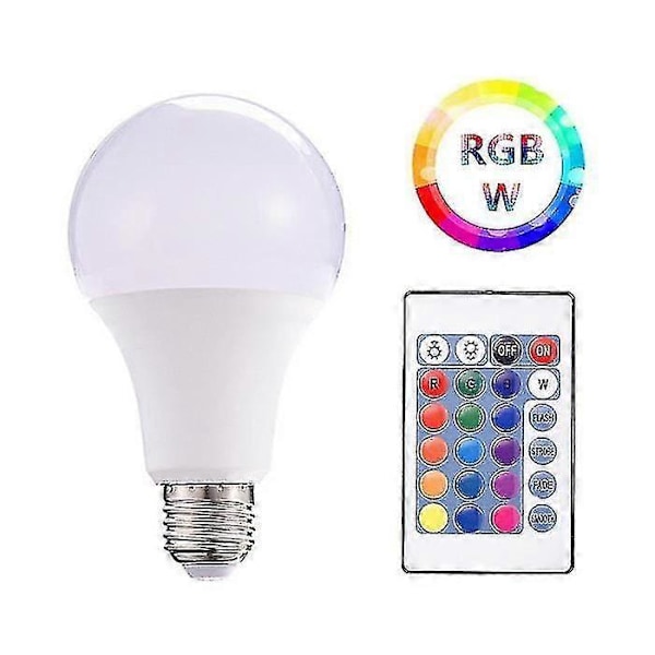 15w - 15w LED RGB E27 Pære Energibesparende, Stroboskopisk Blink, Justerbar Lysstyrke, RGBW Lampe Med -DGZD