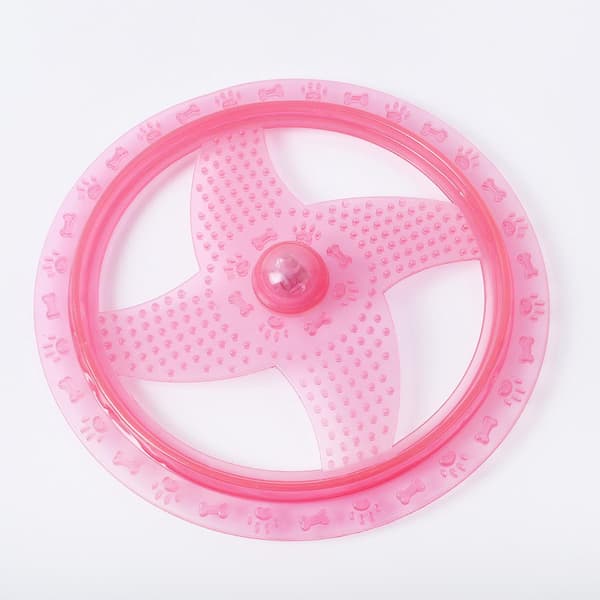 Hundefrisbee med blinkende LED-lys for lek om natten