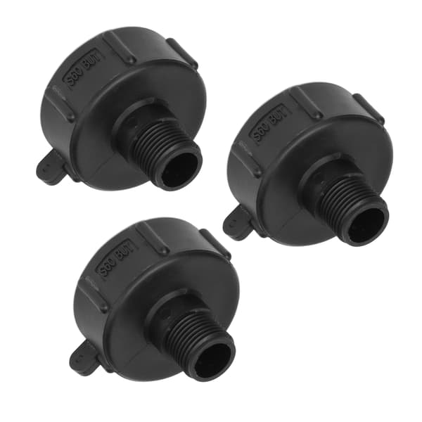 3 stk. IBC-tankforbindelse G3/4 gevind ABS plast afløbsadapter udskiftningsventilfitting S60 BUT