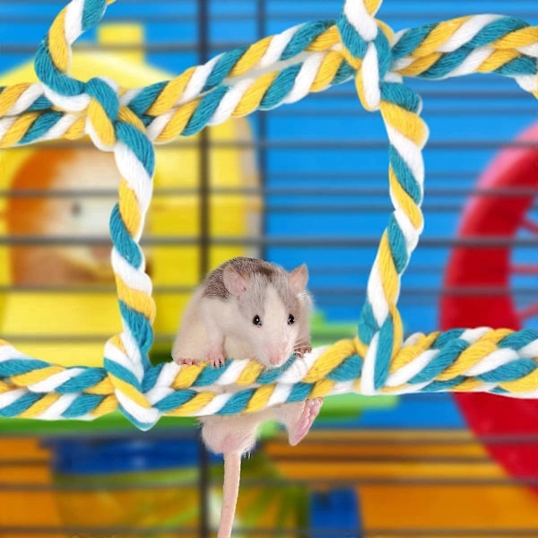 Kæledyrs Bomuldsreb Net Klatre Hængenet Rotte Og Fritte Hængekøje Til Hamster Frittebur