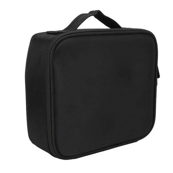 Makeup Train Case Multipurpose Rejse Makeup Taske med Justerbare Skillevægge til Kvinder og Piger Sort