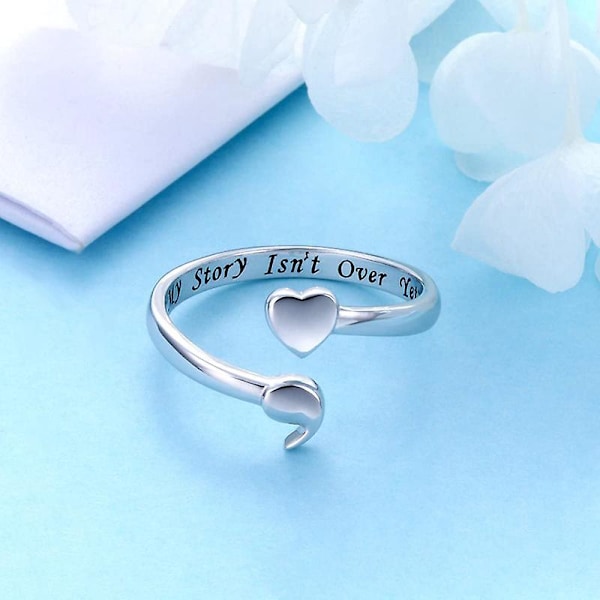 Min Historia Är Inte Över Ännu Sterling Silver Semikolon Ring Detta Ska Också Passera Ring Smycken