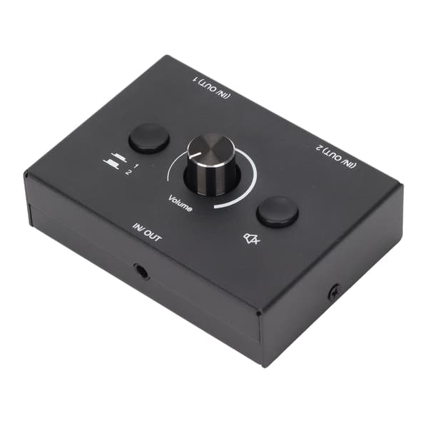 3,5 mm Switcher 2 Input 1 Output Eller 1 Input 2 Output Splitter Switcher Boks med Én Knap til Lydløs