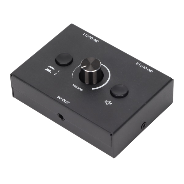 3,5 mm Switcher 2 Input 1 Output Eller 1 Input 2 Output Splitter Switcher Box med One Key Mute-knapp