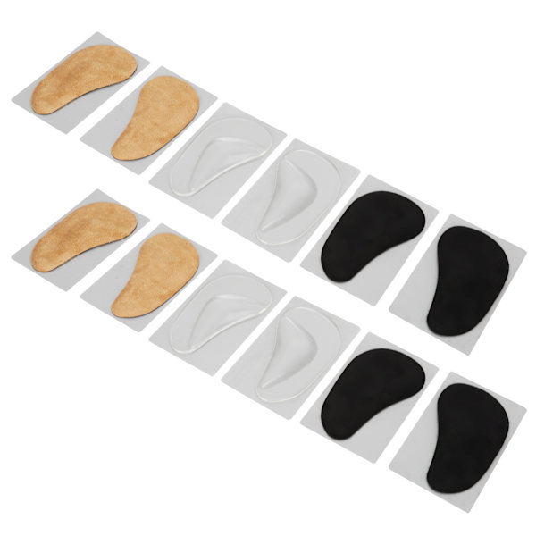 6 par bågstödssko-inlägg Adhesive Gel Återanvändbar Arch Pad för Plantar Fasciitis