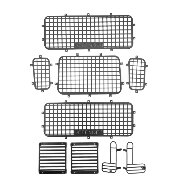 RC Metal Window Mesh Simulering Utsökt Förhindra repor RC Defender Window Guard för Traxxas TRX4 RC Cars