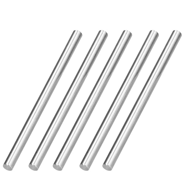 5 stk. rustfrit stål stang rund lige aksel bar 6 mm tilbehørssæt kit til robot legetøj DIY4100-0006-0100