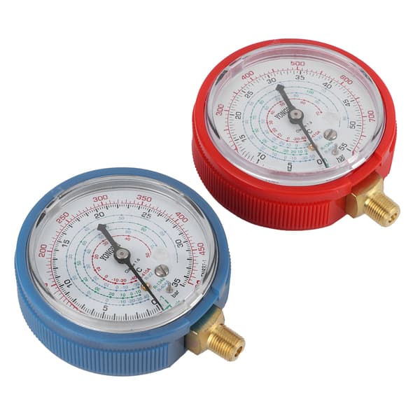 Airconditionings Fluorid Tryk Måler Høj/Lav Tryk Meter AC Reparationsværktøj