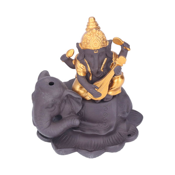 Tilbagevendende røgelse brænder Pipa elefant lilla sand guld tegning bærbar størrelse stress relief insence vandfald