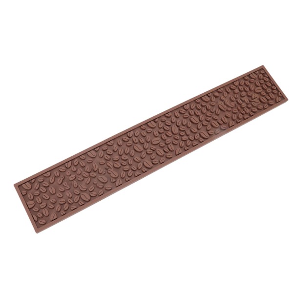 Kaffe Bar Måtte PVC Silikone Skridsikker Rektangulær Varmebestandig Drænende Måtte Kaffe Disk Tilbehør Brun