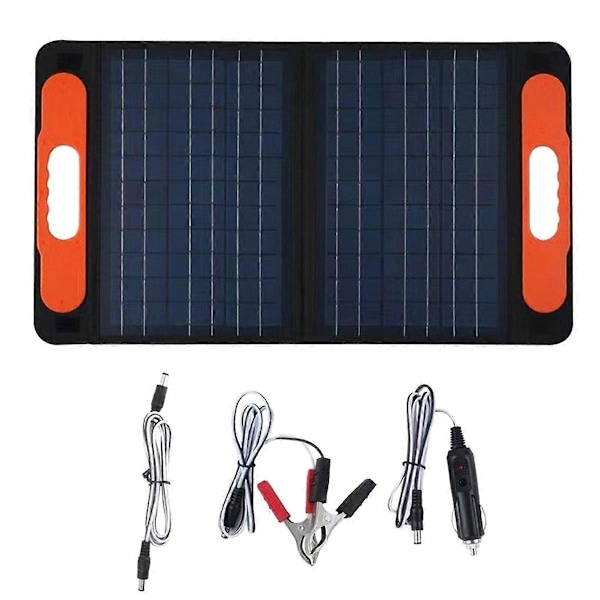 Solcellepanel Bærbar Sammenleggbar Veske USB-utgang Solcellelader