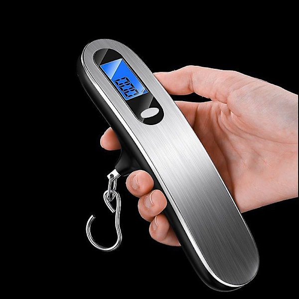 Bærbar digital koffertvekt med bakgrunnsbelyst LCD-skjerm - Reisevekt for kofferter opptil 110 lbs