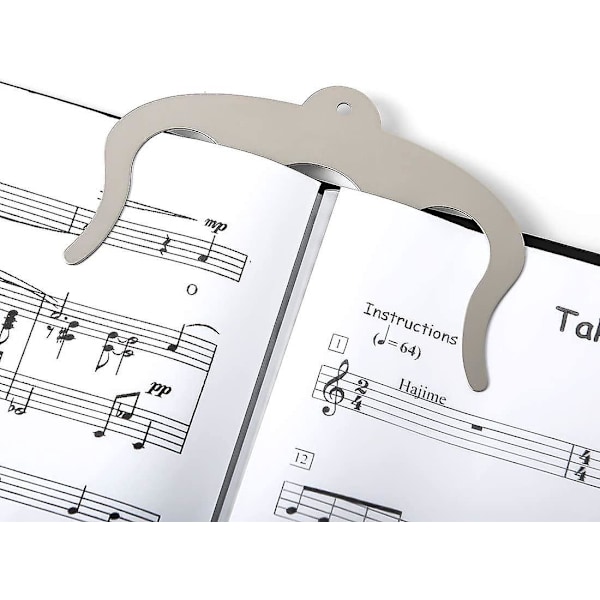 Metallisk Musikbokklämma Sida Hållare för Piano Tangentbord Notblad Stativ Stark Hållbar