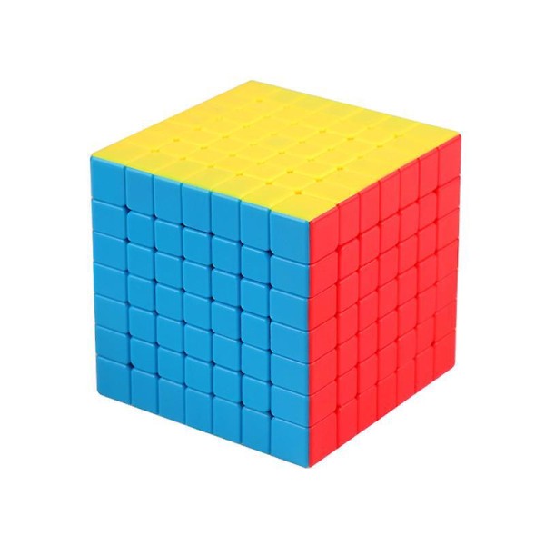Smooth 7x7 Speed ​​Magic Cube Stickerless - Brain Teaser Leke for strømpefyll
