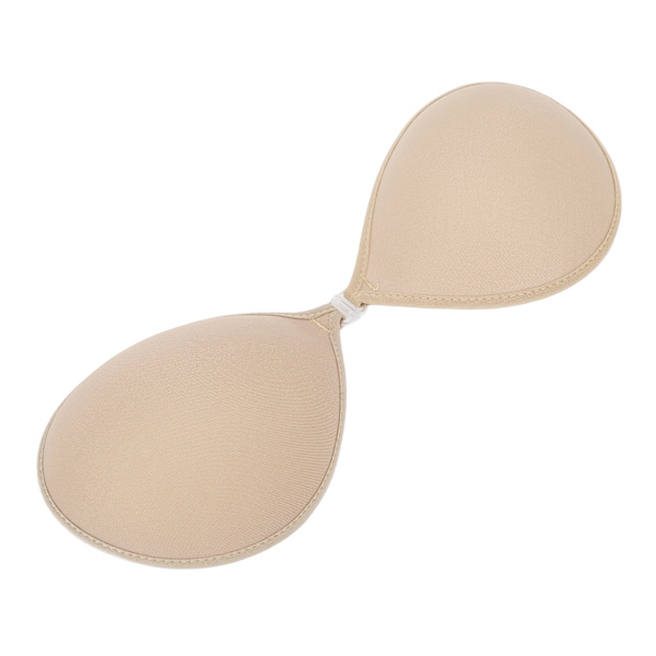 Axelbandslös självhäftande BH Rygglös Push Up One Piece 3/4 kopp Deep V Seamless Silikon BH för Bröllopsklänning D
